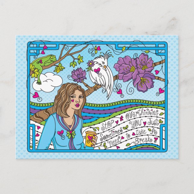 Stoppa övertänkande_ vykort (Framsida)