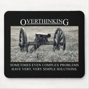 Stoppa overthinking lösningarna till problem musmatta