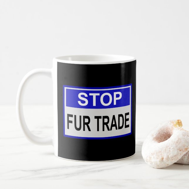 Stoppa Päls-handelsblåstecken Kaffemugg (Med munk)