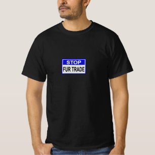 Stoppa Päls-handelsblåstecken T Shirt