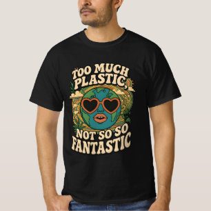 Stoppa plastisk förorening T-Shirt - Retro Earth D