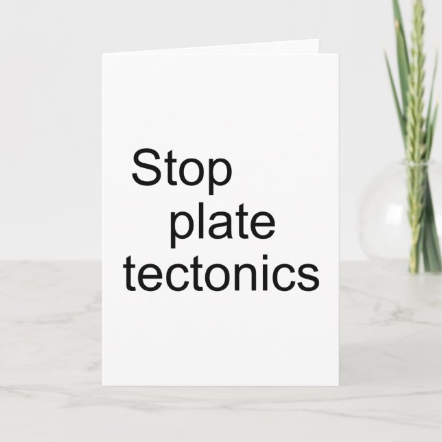 Stoppa plattektoner kort (Framsida)