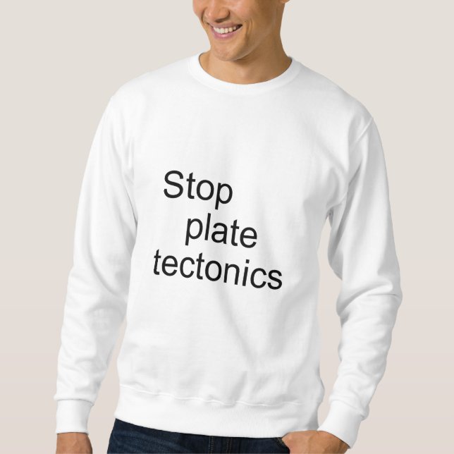 Stoppa plattektoner lång ärmad tröja (Framsida)