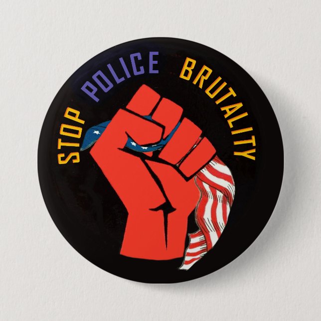Stoppa polisbrutalitet knapp (Framsida)