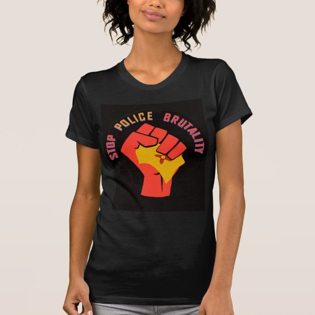 Stoppa polisbrutalitet tee shirt (Framsida)