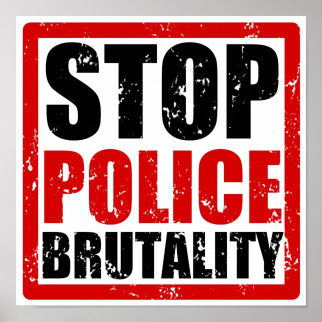 Stoppa polisvåld poster (Framsidan)