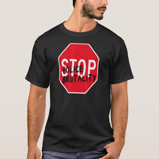 Stoppa polisvåld t shirt (Framsida)