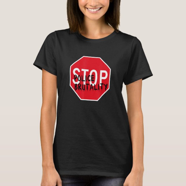 Stoppa polisvåld t shirt (Framsida)