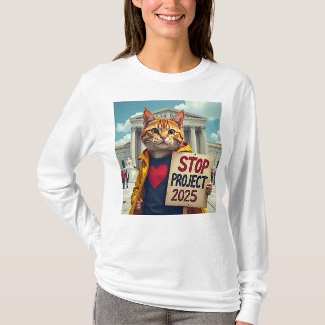 Stoppa Project 2025-katter T Shirt (Framsida)