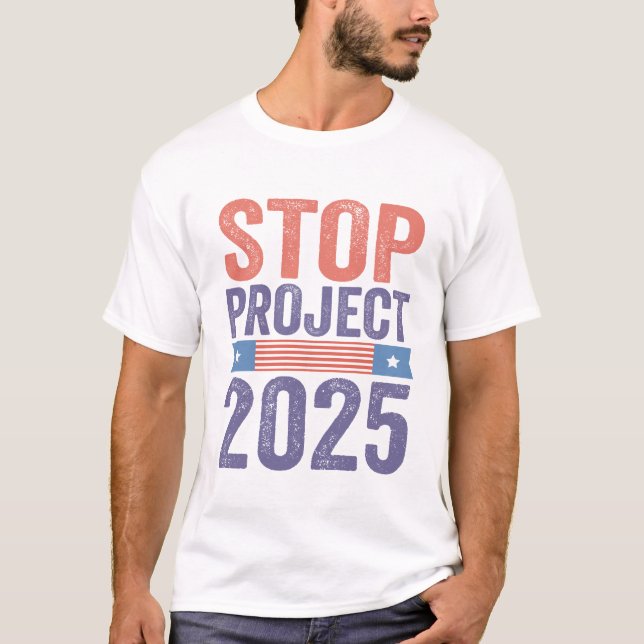 Stoppa Project 2025 Trump American Patroitic T Shirt (Framsida)