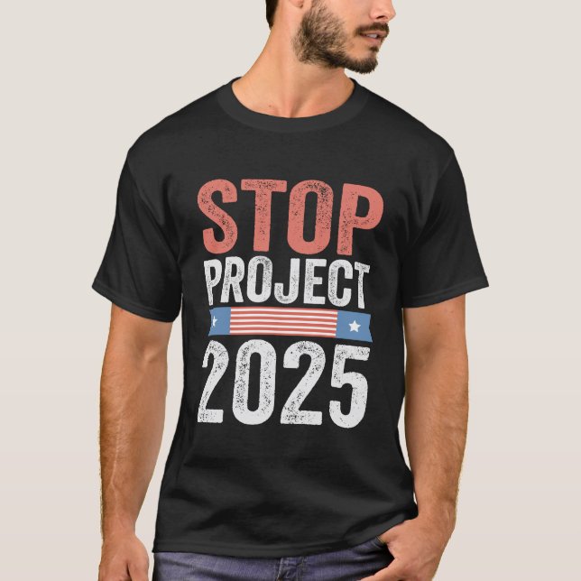Stoppa Project 2025 Trump American Patroitic T Shirt (Framsida)