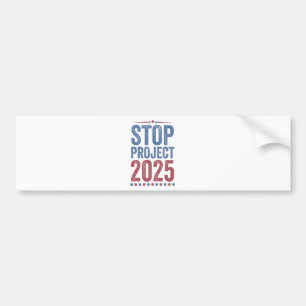 Stoppa Project 2025 Trump Harris American Patroiti Bildekal