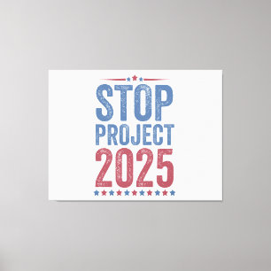 Stoppa Project 2025 Trump Harris American Patroiti Canvastryck