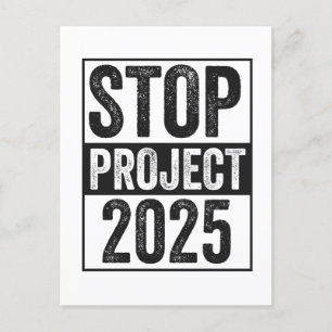 Stoppa Project 2025 Trump Harris American Patroiti Inbjudan Vykort