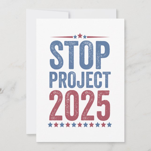Stoppa Project 2025 Trump Harris American Patroiti Inbjudningar (Framsida)