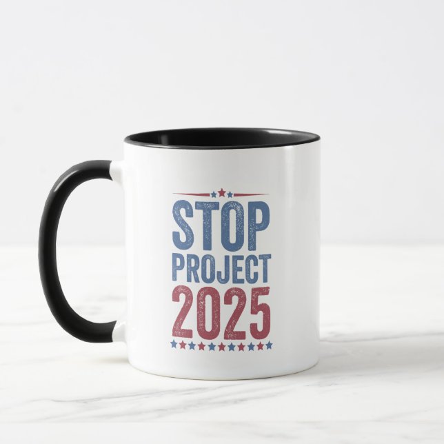 Stoppa Project 2025 Trump Harris American Patroiti Mugg (Vänster)