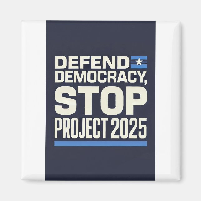 Stoppa projekt 2025 - Försvar demokrati - Rösta bl Magnet (Framsidan)
