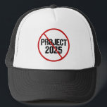 Stoppa projekt 2025 mot trumppolitik keps<br><div class="desc">Stoppa projekt 2025 från att förverkligas genom att rösta emot Trump i valet 2024. Rösta för varje demokratisk presidentkandidat till behålla republikaner från att attackera vår demokrati i Amerika. Anti Project 2025-hatt med röd strejka genom.</div>