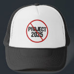 Stoppa projekt 2025 mot trumppolitik keps<br><div class="desc">Stoppa projekt 2025 från att förverkligas genom att rösta emot Trump i valet 2024. Rösta för varje demokratisk presidentkandidat till behålla republikaner från att attackera vår demokrati i Amerika. Anti Project 2025-hatt med röd strejka genom.</div>