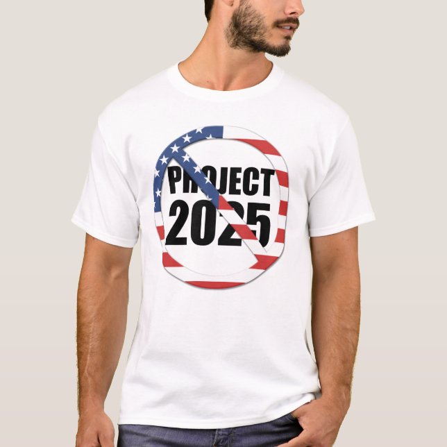 Stoppa projekt 2025 t shirt (Framsida)