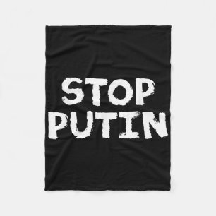 Stoppa Putin Anti Krig-protesten Fleecefilt