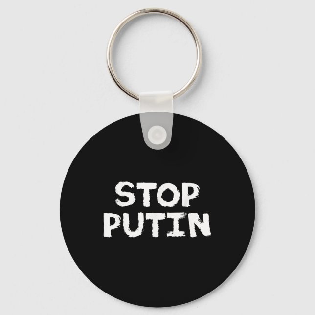 Stoppa Putin Anti Krig-protesten Nyckelring (Framsida)