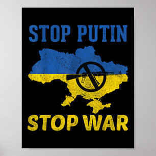 Stoppa Putin att stoppa Krig-stången med Ukraina f Poster