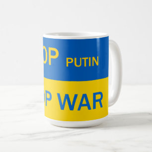 Stoppa Putin, stoppa Krig Mugg! Kaffemugg