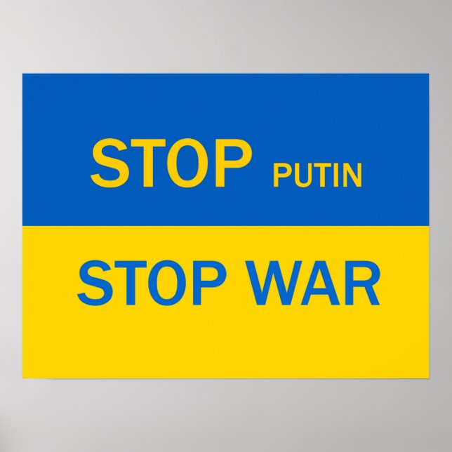Stoppa Putin, stoppa Krig Poster! Poster (Framsidan)
