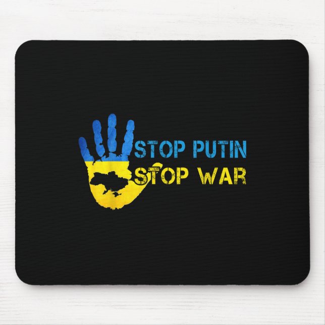 Stoppa Putin Stoppa Krig Support Ukraina jag står  Musmatta (Framsidan)