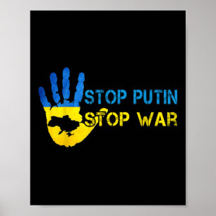 Stoppa Putin Stoppa Krig Support Ukraina jag står Poster