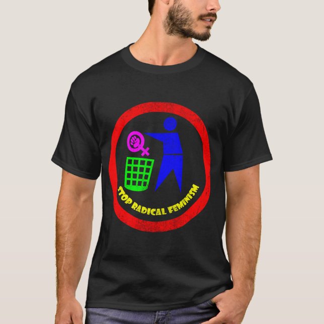 Stoppa radikal feminism tee shirt (Framsida)