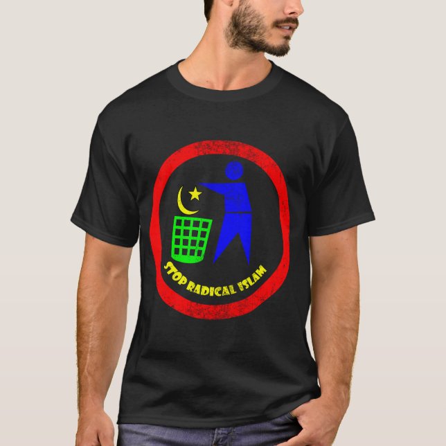 Stoppa radikal islam tee shirt (Framsida)