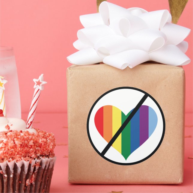 Stoppa Rainbow Kärlek Runt Klistermärke (Part)