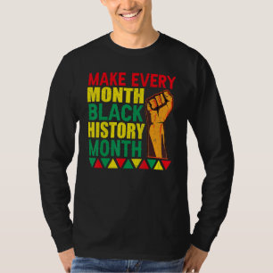 stoppa rasism blm t-shirt gör varje månad svart hi