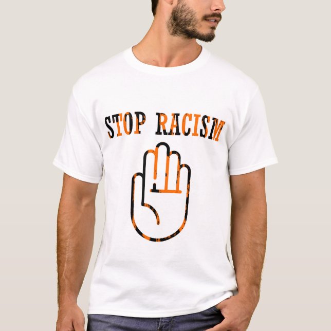 stoppa rasism t shirt (Framsida)