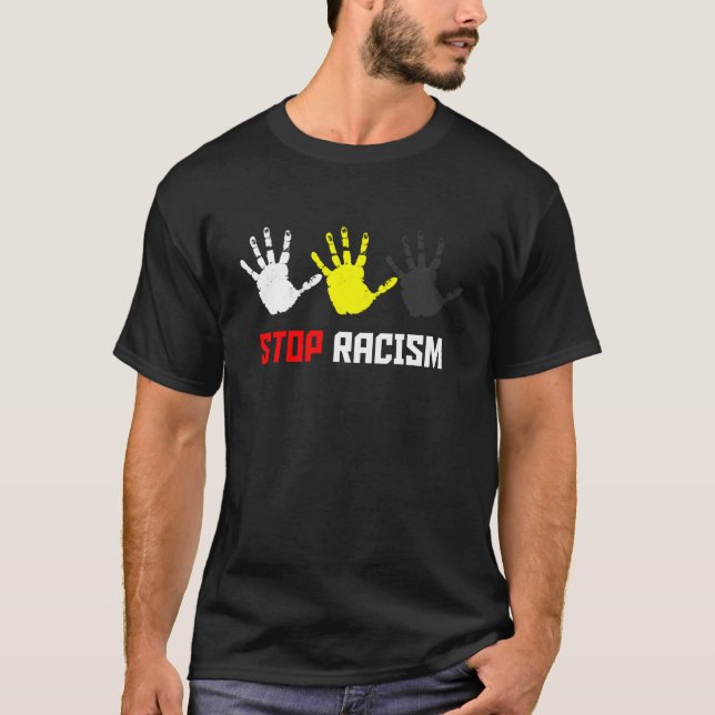 Stoppa rasism tee shirt (Framsida)