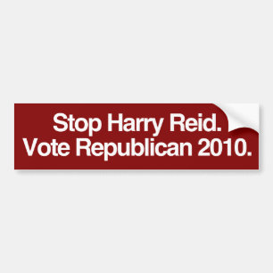 Stoppa Reid. Rösta republican.en Bildekal