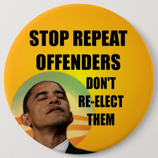 Stoppa repetitionlagbrytare - Anti Barack Obama Knapp (Framsida)
