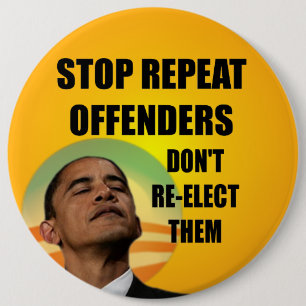 Stoppa repetitionlagbrytare - Anti Barack Obama Knapp