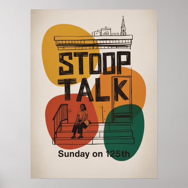 Stoppa samtal på 125th i Harlem Poster (Framsidan)