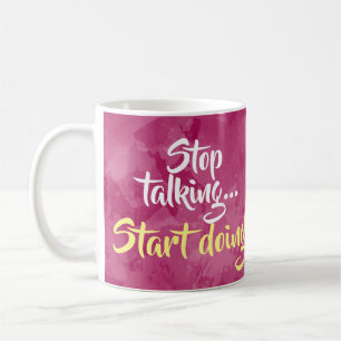 Stoppa samtal starten som gör Motivational Kaffemugg