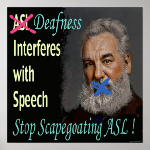 Stoppa Scapegoating ASL! 24" x 24", Poster