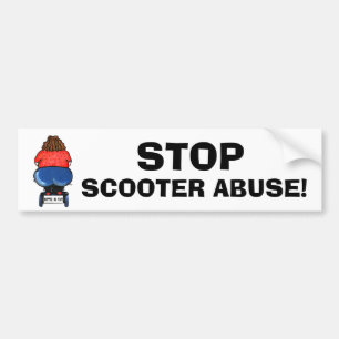 STOPPA SCOOTER-MISSBRUK! Bumper Stickers Bildekal