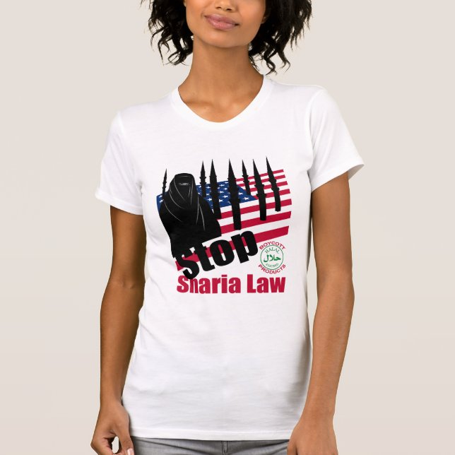 STOPPA SHARIA-LAG (USA) TEE SHIRT (Framsida)