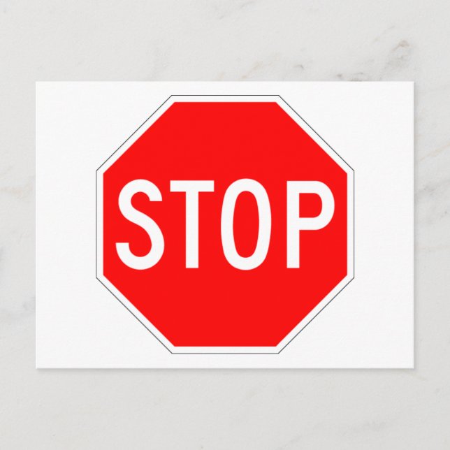 Stoppa signering, Anpassade Vykort (Framsida)