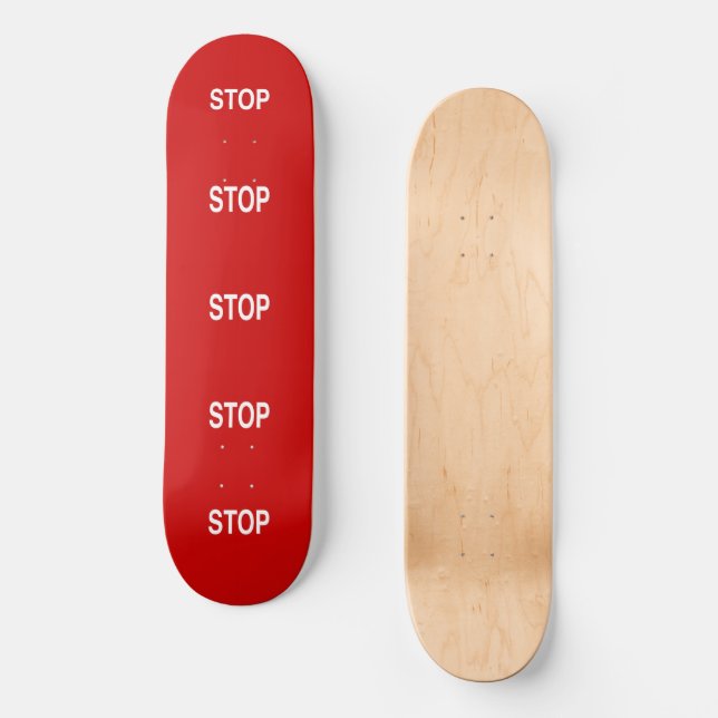 Stoppa signering mini skateboard bräda 18,5 cm (Framsida)