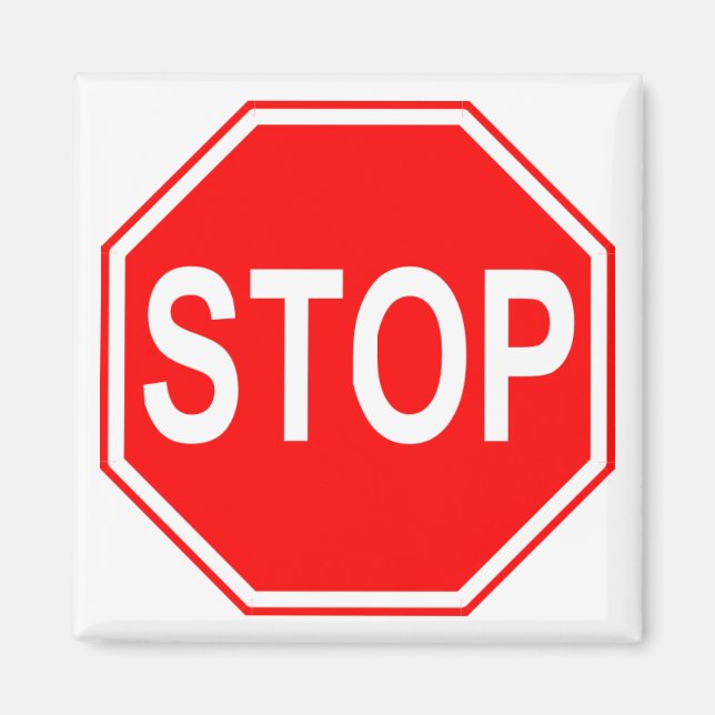 Stoppa signeringsmagnet magnet (Framsidan)