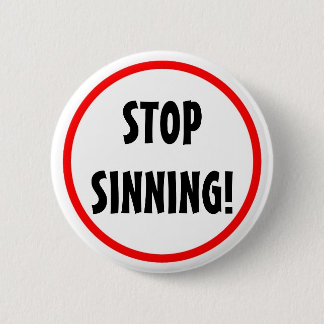 "Stoppa Sinning" knäppas Knapp (Framsida)