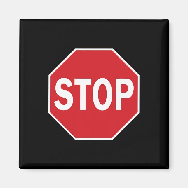Stoppa skyltsignering av Novelty-vägskyltar Hallow Magnet (Framsidan)